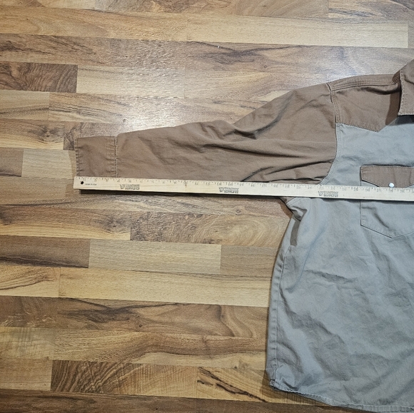 Forge Workwear Pearl Snap Canvas Shirt XXL Tan Brown Western - Picture 7 of 8